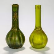 Paar Jugendstil-Vasen mit Goldfond, 1. H. 20. Jh.