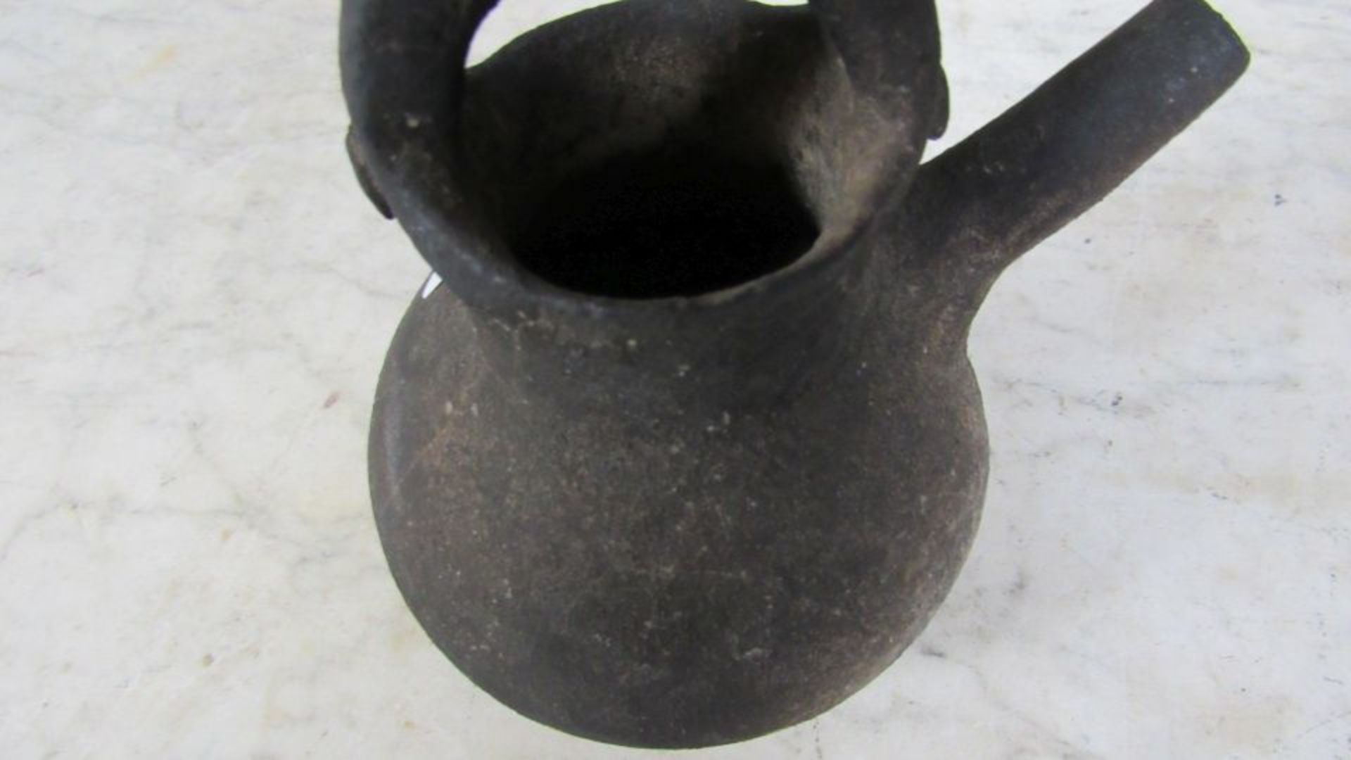 Antikes Keramikgefäß Kanne ca.14cm - Bild 4 aus 5