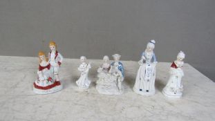 Konvolut 5 Porzellanfiguren von