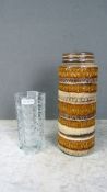 Vintage 2 Vasen Glas und Keramik 25 +