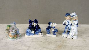 4 Porzellanfiguren Kinder 10 - 16