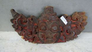 Antike Wandapplikation asiatsich 45cm