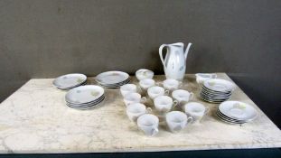 Service Kaffeeservice Blattdekor 60er