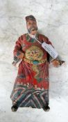 Porzellan Skulptur Asiate Terrakota