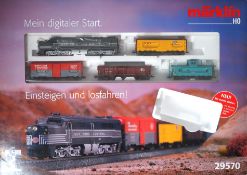 Märklin H0 29570 Digital-Startpackung USA, Güterzug mit Diesellokomotive (unvollständig)