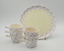 Hedwig Bollhagen (1907 Hannover-2001 Marwitz), 6 Dipschalen und 1 großer Teller