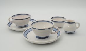 Hedwig Bollhagen (1907 Hannover-2001 Marwitz), 2x 2-tlg.Gedecke, Milchgießer und Zuckergefäß