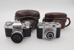 2 Kameras: Zeiss Ikon AG Stuttgart, Contina IIa (1956-1958) & Contaflex Super B (1963-1968)