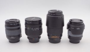 3 Objektive Nikon Nikkor und 1 Objektiv Sigma