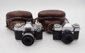2 Kameras: Zeiss Ikon AG Stuttgart, 2x Contaflex, 1950er/1960er Jahre