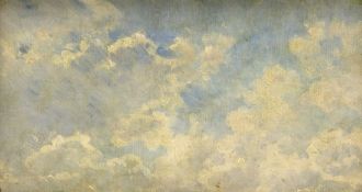 Deutsch, 19. Jh., Wolkenstudie Öl auf