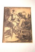 Köhler,August 1881-1964 Kohlezeichnung