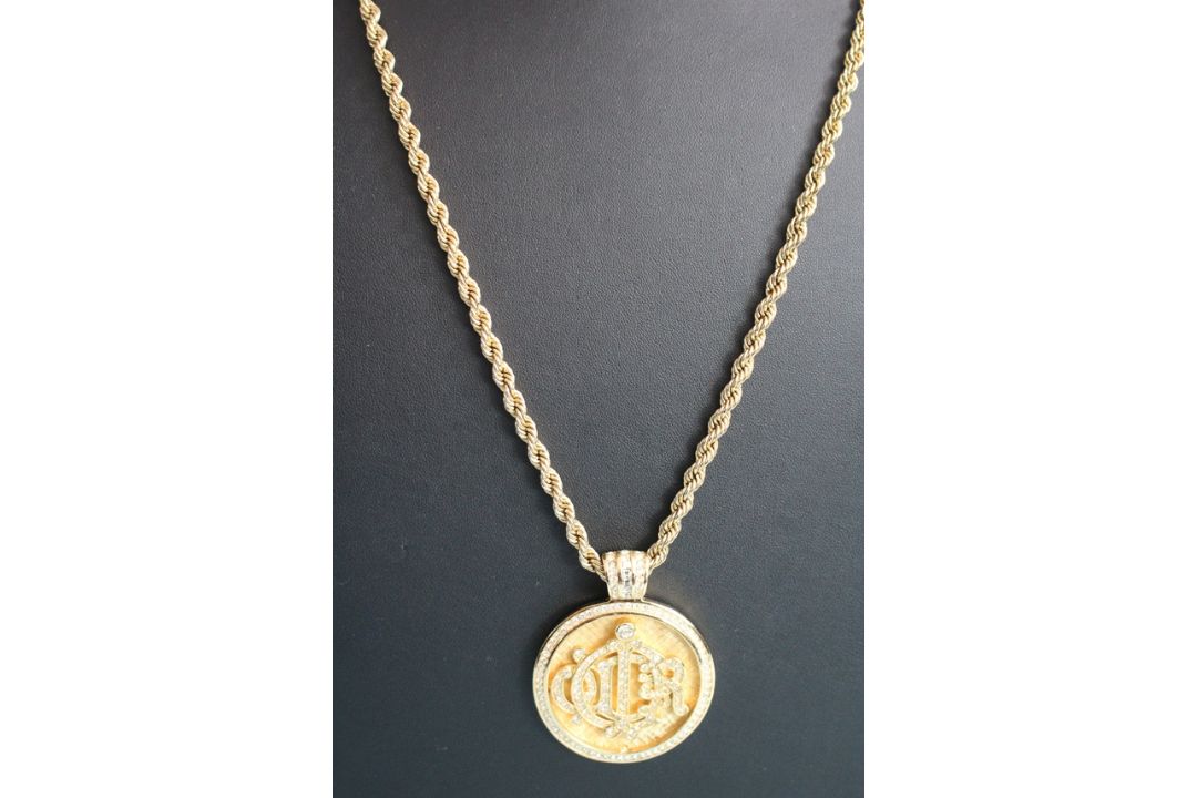 Original Christian Dior Vintage Couture Kordelkette Logo Dior - Bild 1 aus 3