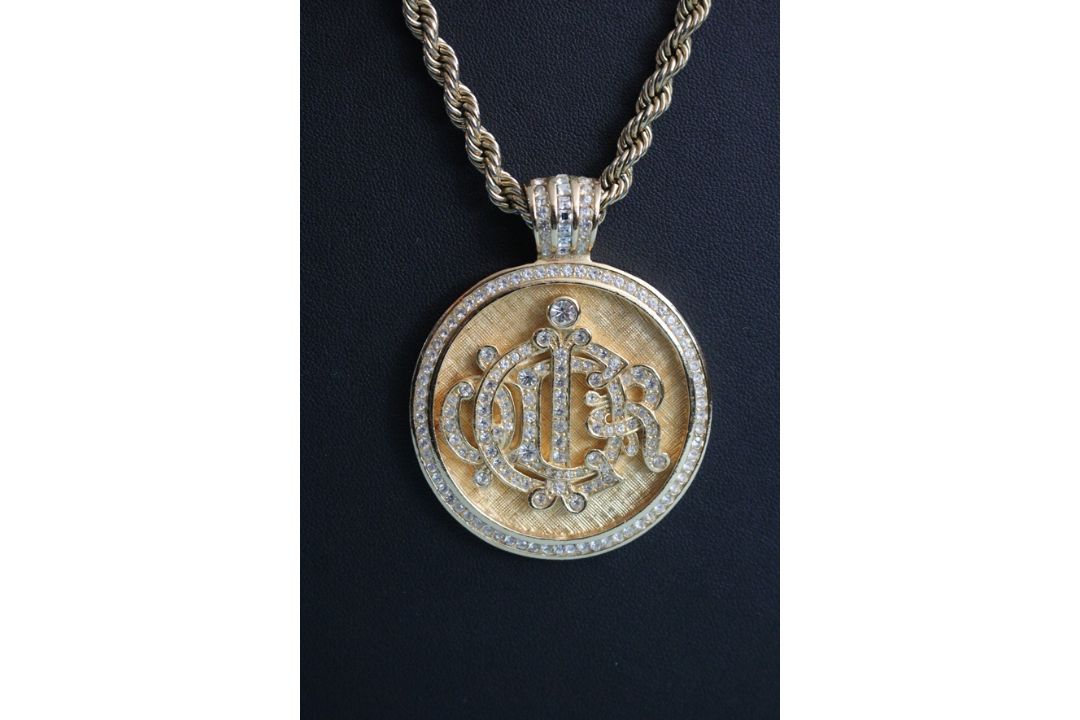 Original Christian Dior Vintage Couture Kordelkette Logo Dior - Bild 2 aus 3