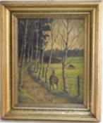 F. Lüdtke, Rehwild am Waldrand, 1942