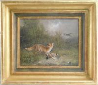 Carl Friedrich OCKERT (1825-1899) Fuchs mit erlegter Ente