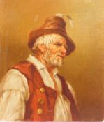 Jerzy LESKI (Polen 1906-1969) Bauer mit Weste und Hut