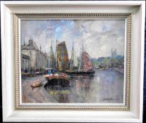Heinrich Weckauf (1889-1968) Hafen in Südfrankreich