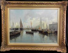 Giuseppe VIGANO (Italien 1910-?) Schiffe im Hafen