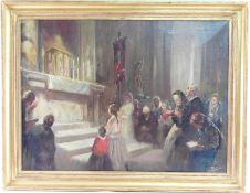 Antal Anton PÉCZELY (Ungarn 1891-1963) Kircheninterieur