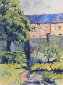 Max Wenzlaff, Aquarell "Gartenansicht"