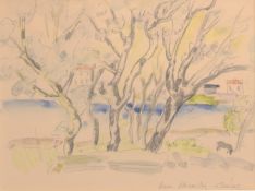 Lene Schneider-Kainer. Trees. Signed