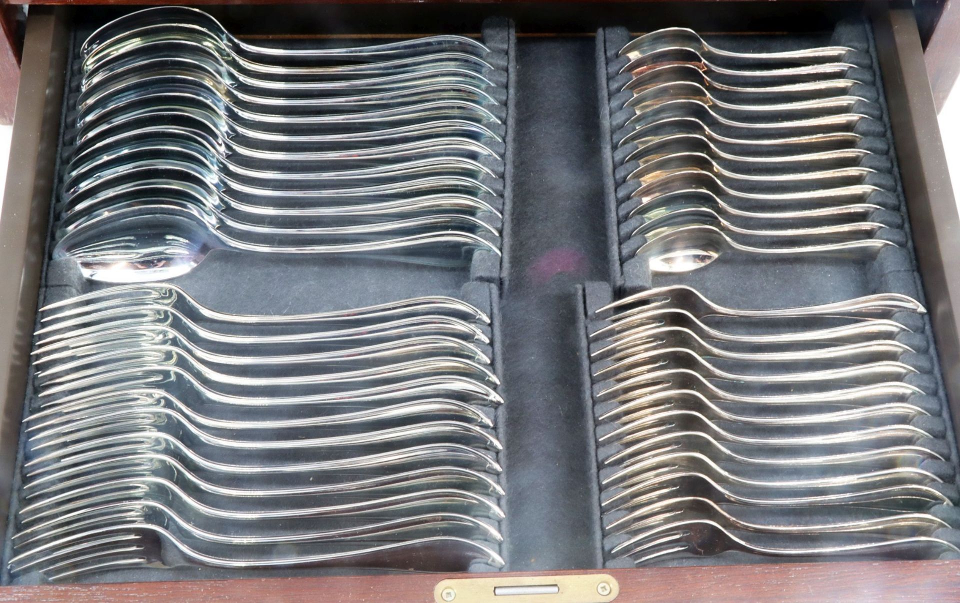 Robbe & Berking Silver Cutlery in a Case - Bild 3 aus 27