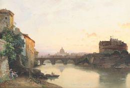 Carl WUTTKE. Die Engelsburg in Rom.