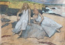 Ludwig von Hofmann, 2 Damen am Strand