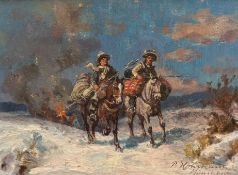 HOHMANN, Soldaten auf dem Rückritt