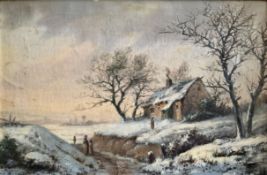 Unbekannter Künstler, Schneelandschaft