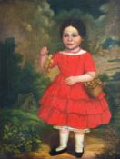 Spanish school, Girl in red dress