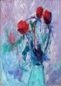 Arnold BALWÉ (1898–1983), Red Tulips in a Vase