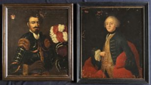 Franconia, 18th c. two male portraits
