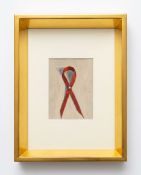 Feodora HOHENLOHE-OEHRINGEN. Red AIDS Ribbon.