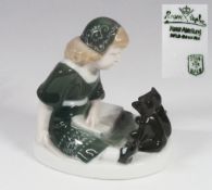 Figurengruppe "Teddyschule", ROSENTHAL Kunstabteilung Selb Bavaria, Kriegsmarke 1914 - 1918.