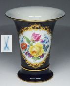 Kobalt-Vase, MEISSEN 1972 - 1980, 1. Wahl.
