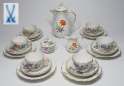 Kaffeeservice. MEISSEN um 1980, 1. Wahl.
