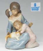 Figurengruppe "Little Sister". Lladro, Valencia/Spain. Modellentwurf 1988,