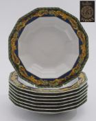 VERSACE für Rosenthal, Suppenteller 8er Satz, "Le 'Roi Soleil'" (der Sonnenkönig),