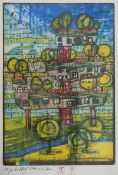 HUNDERTWASSER, Friedensreich. "Die endlose Stadt". aus dem Jahr 1988