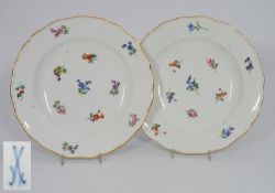 Paar Speiseteller. MEISSEN, 19. Jahrhundert.