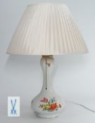 Porzellan Tischlampe, MEISSEN, 20. Jahrhundert.