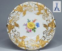 Zierschale mit Akhantusblättern auf der Fahne, MEISSEN, 1860 - 1923, 1. Wahl