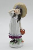 1 Porzellanfigur MEISSEN „Mädchen mit Kirschen“,