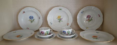 1 Konvolut Porzellan Meissen Wildblumen-Dekor