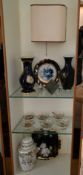 1 Konvolut Porzellan/Glas/Metall 19./20. Jh.: