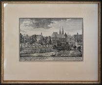 3 Graphiken: 2x Johann Adam Delsenbach „Zeughaus“ & „Vordere Insel Schütt“