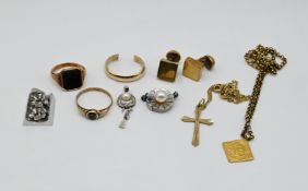 1 Konv. Schmuck wohl vollständig GG/WG 14ct. 