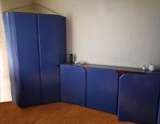 1 Wohnzimmereinrichtung Modern Blau Design mit Inhalt: